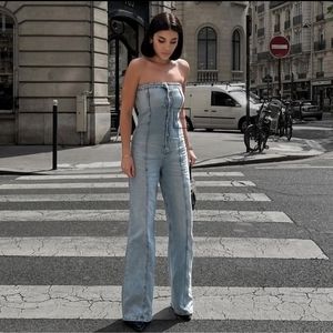 Zara denim jumpsuit